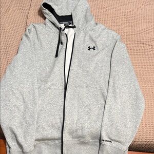 Under Armour Light Gray Full-Zip Hoodie